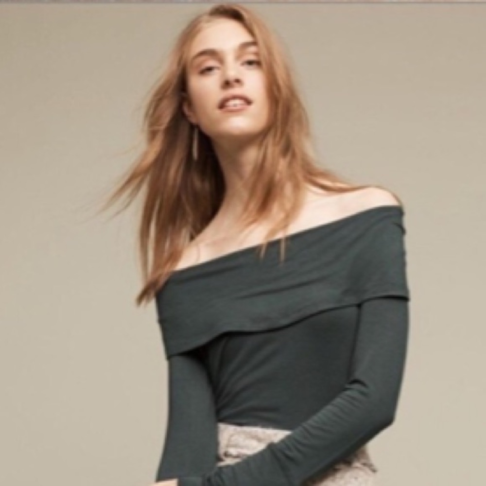 Deletta Anthropologie blue teal tunic blouse